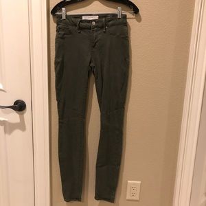 Stretchy army green jeans